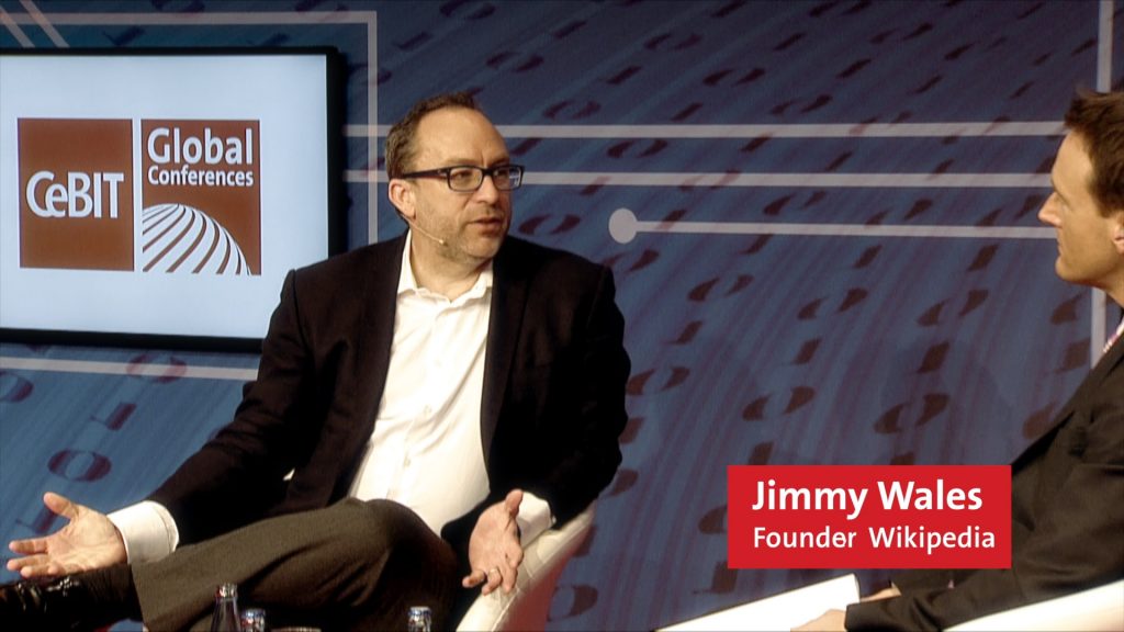 Jimmy Whales auf der CeBIT Golbal Conference